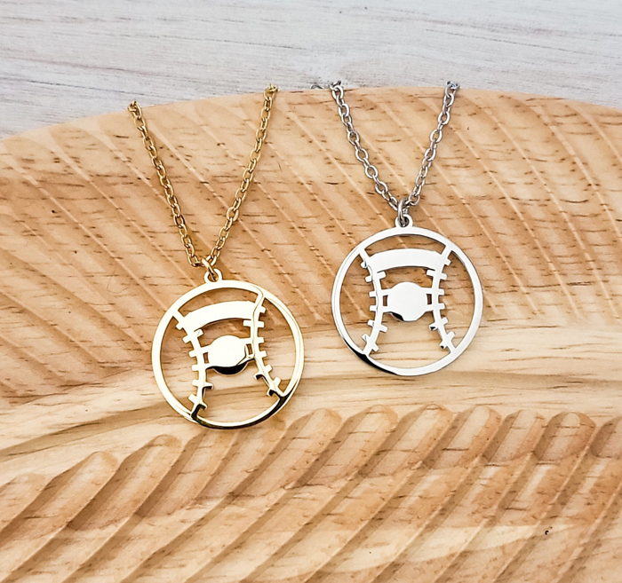 Personalized Laser Engraved Baseball/ Softball Necklace - Personalized Gifts