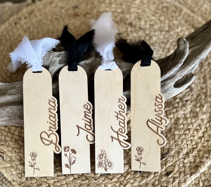 Personalized Birth Flower Bookmarks 
