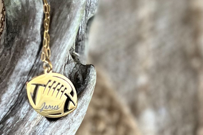 Personalized Football Necklace - Free Engraving - Personalized Gifts
