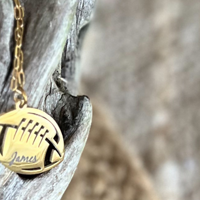 Personalized Football Necklace - Free Engraving - Personalized Gifts