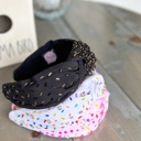  Jane Exclusive- Handmade Confetti Beaded Top Knot Headband – Sparkle & Style in Every Wear! 🎉✨