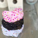 White Jane Exclusive- Handmade Confetti Beaded Top Knot Headband – Sparkle & Style in Every Wear! 🎉✨