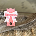  Personalized Tumbler Topper with Bow | Custom Acrylic Cup Charm Lid Accessory