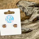  Mini Teacher + Girl Stud Earrings – Hand Painted Birch Wood