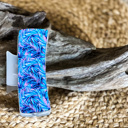  Purple & Blue Palm Tree Leather Hair Claw – Handmade in the Outer Banks