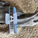  Purple & Blue Palm Tree Leather Hair Claw – Handmade in the Outer Banks