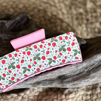 Strawberry Vine Pattern Hair Claw – Handmade in the Outer Banks