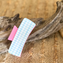  Blue Gingham Hair Claw | Coastal Hair Clip | Preppy Coastal Hair Accessory | Pastel Blue Hair Claw | Coastal Garden Collection