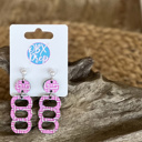 Pink Triple Circle Preppy Trellis Earring Collection – Handmade in the OBX