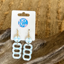  Blue Gingham Bubble Hoop Earrings | Coastal Garden Collection