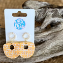 Yellow Swell Hoop Preppy Trellis Earring Collection – Handmade in the OBX