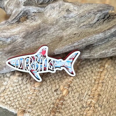 Personalized Coastal Critters Magnet | Custom Beach Name Magnet | Lobster, Shrimp & Crab Layered Magnet | Beach House Gift