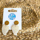  Pearl Oyster Shell Earrings | Coastal Pearl Acrylic Earrings | Summer Statement Earrings | Beach Wedding Jewelry | OBX Prep