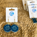  Blue Anchor Earrings | Bow Dangle Earrings | Coastal Preppy Earrings | Handmade OBX Jewelry | Nautical Summer Earrings | Gift for Her