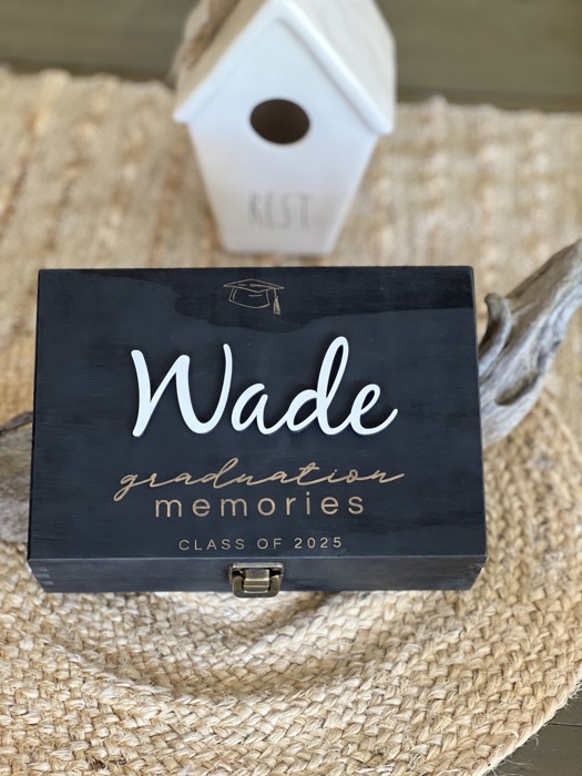 Engraved Graduation Keepsake Box – A Timeless Gift for Grads! ✨🎓