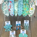  Ocean Blue Beaded Headband with Rhinestone Details