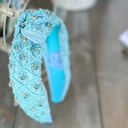  Ocean Blue Beaded Headband with Rhinestone Details