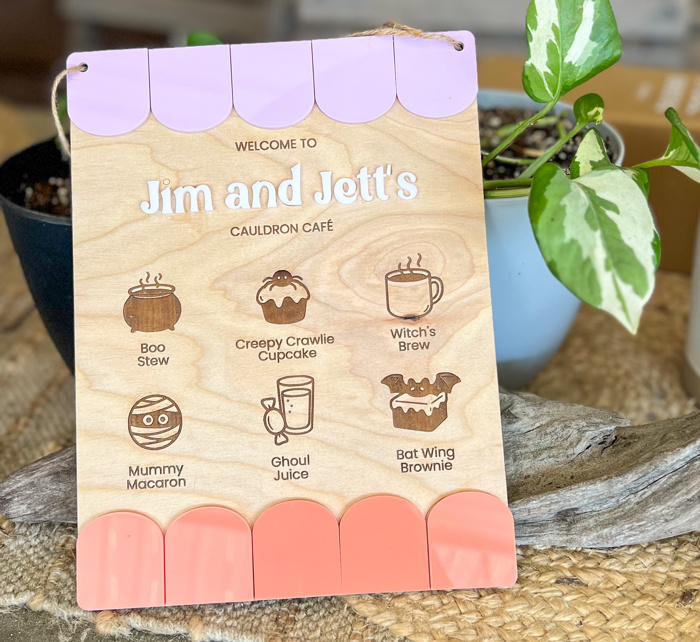 Personalized Halloween Kids' Play Café Menu Sign 