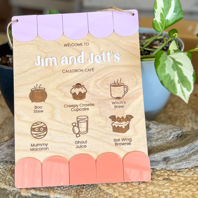 Personalized Halloween Kids' Play Café Menu Sign 