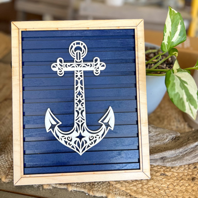 Layered Nautical Wood Sign | Hand Painted Baltic Birch | Coastal Wall Decor | OBX Handmade