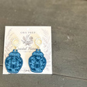  Coastal Harvest Ginger Jar Earrings | Blue & Pearl Statement Earrings