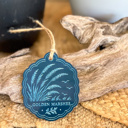 Acrylic Sea Oats  Coastal Harvest Engraved Ornaments | Blue & White Acrylic or Baltic Birch