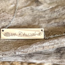 Silver Style 2 Mahjong Bar Necklace | Gold or Silver Stainless Steel | Engraved Mahjong Jewelry | Handmade Gift for Mahjong Players