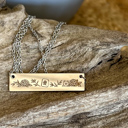  Mahjong Bar Necklace | Gold or Silver Stainless Steel | Engraved Mahjong Jewelry | Handmade Gift for Mahjong Players
