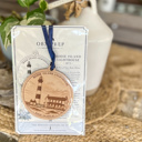 01- Bodie Lighthouse Outer Banks Heritage Engraved Christmas Ornament | OBX Landmark Collection