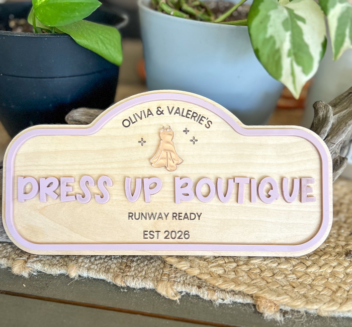 Personalized Kids Play Sign | Custom Pretend Play Shop Sign | Playroom Decor