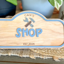  Personalized Kids Play Sign | Custom Pretend Play Shop Sign | Playroom Decor