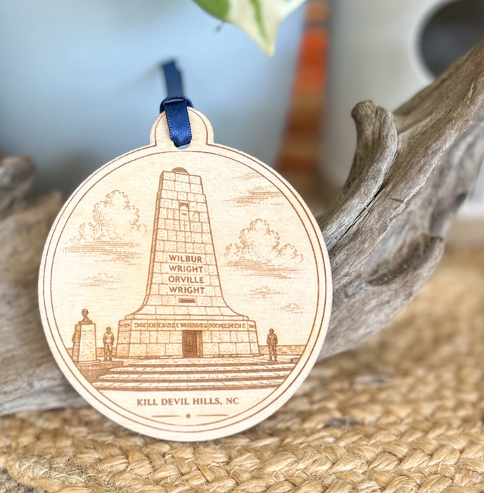 Outer Banks Heritage Engraved Christmas Ornament | OBX Landmark Collection