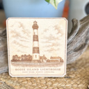 01- Bodie Lighthouse Outer Banks Heritage Engraved Wood Coasters | OBX Landmark Collection