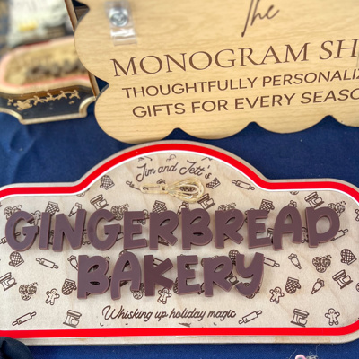 Personalized Kids’ Gingerbread Bakery Sign