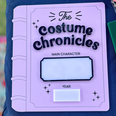 Reusable Costume Chronicles Halloween Sign