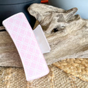  Pink Trellis Hair Claw | Preppy Pink & White Hair Clip | Coastal Hair Accessory | Large Acrylic Hair Claw