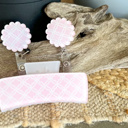  Pink Trellis Hair Claw | Preppy Pink & White Hair Clip | Coastal Hair Accessory | Large Acrylic Hair Claw