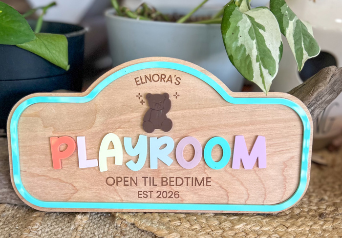 Personalized Kids Play Sign | Custom Pretend Play Shop Sign | Playroom Decor