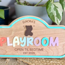 Personalized Kids Play Sign | Custom Pretend Play Shop Sign | Playroom Decor