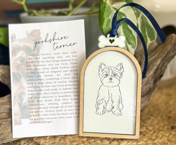 Personalized Dog Christmas Pet Name and Dog Breed Engraved Christmas Ornament 