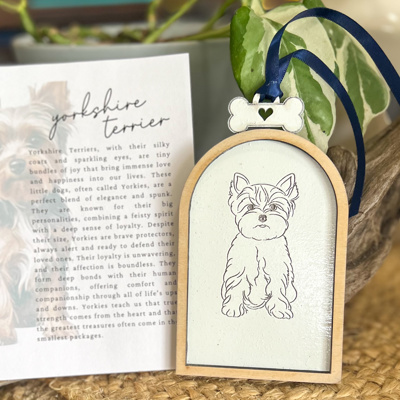 Personalized Dog Christmas Pet Name and Dog Breed Engraved Christmas Ornament 