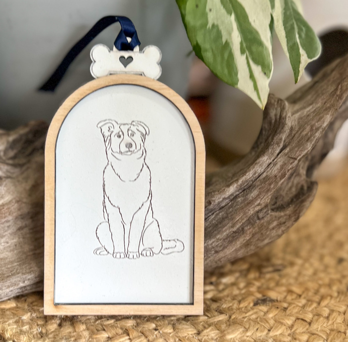 Personalized Dog Christmas Pet Name and Dog Breed Engraved Christmas Ornament 