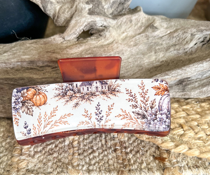 Fall Preppy Coastal Autumnb Hair Claw Clip 