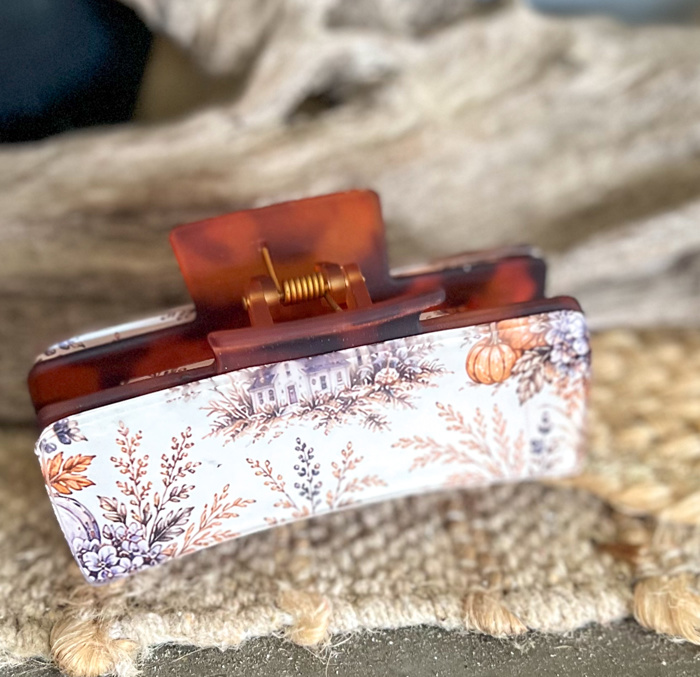 Fall Preppy Coastal Autumnb Hair Claw Clip 