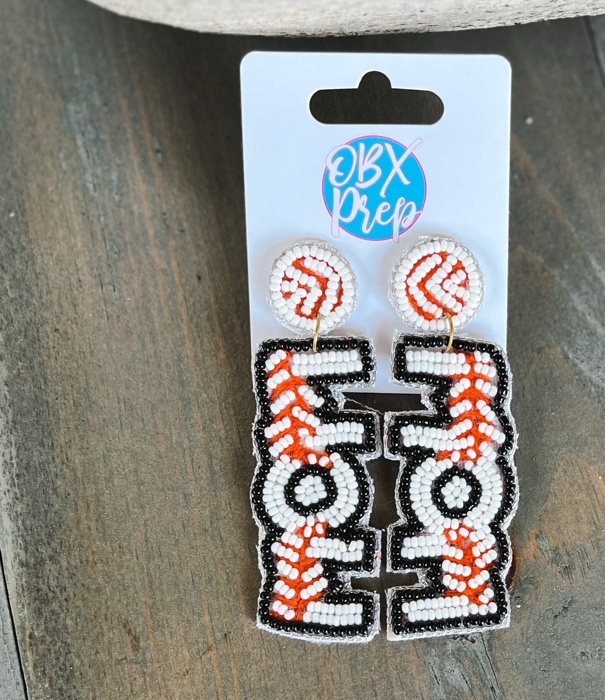 Handmade Seed Bead Baseball & Softball Dangle Earrings ⚾🥎 