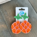 Preppy Pineapple Beaded Dangle Earrings 