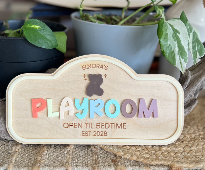 Personalized Kids Play Sign | Custom Pretend Play Shop Sign | Playroom Decor