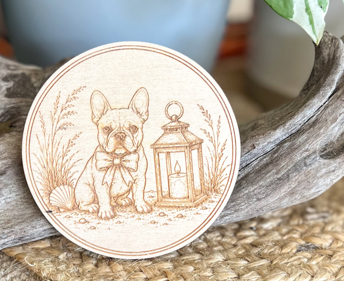 October on the Coast Wood Coaster Set | Engraved Baltic Birch Coastal Fall Coasters | Cozy Fall Home