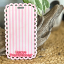  Personalized Scalloped Badge Buddy | Coastal Badge Reel Backer | Nurse Badge Buddy | Teacher Badge Tag | Preppy Coastal Name Badge