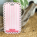  Personalized Scalloped Badge Buddy | Coastal Badge Reel Backer | Nurse Badge Buddy | Teacher Badge Tag | Preppy Coastal Name Badge